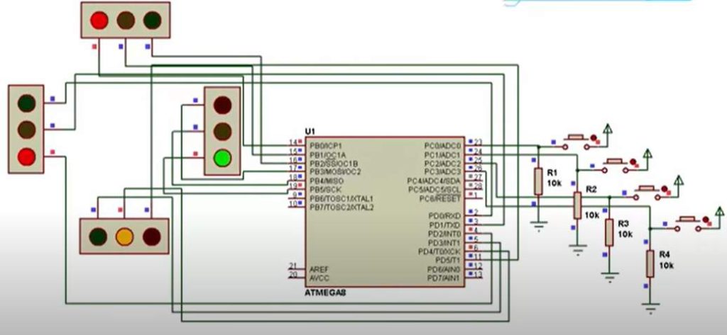 density traffic signal system  ]circuit diagram