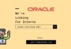 Oracle Internship 2021 | Apply Now | Internships 2021