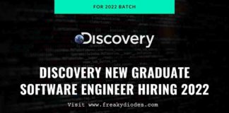 Discovery New Graduate Software Engineer Hiring 2022, Discovery Off Campus Drive 2022, Latest Off campus drives 2022 batch, off campus placements for 2022 batch, Discovery careers 2022 freshers, latest hiring opportunities for 2022 batch students
