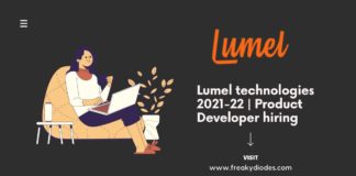 Lumel Technologies fresher hiring 2021-22 batch, Lumel Technologies off campus hiring Opportunity for 2022 Batch, Lumel technologies product developer Hiring 2021-22 Batch, Latest Off Campus Drive for 2021-22 batch, Lumel Technologies 2021-22, Product Developer Hiring 2021-22 – If getting into a product-based company is your dream then choose your career as a product developer at Lumel Technologies.