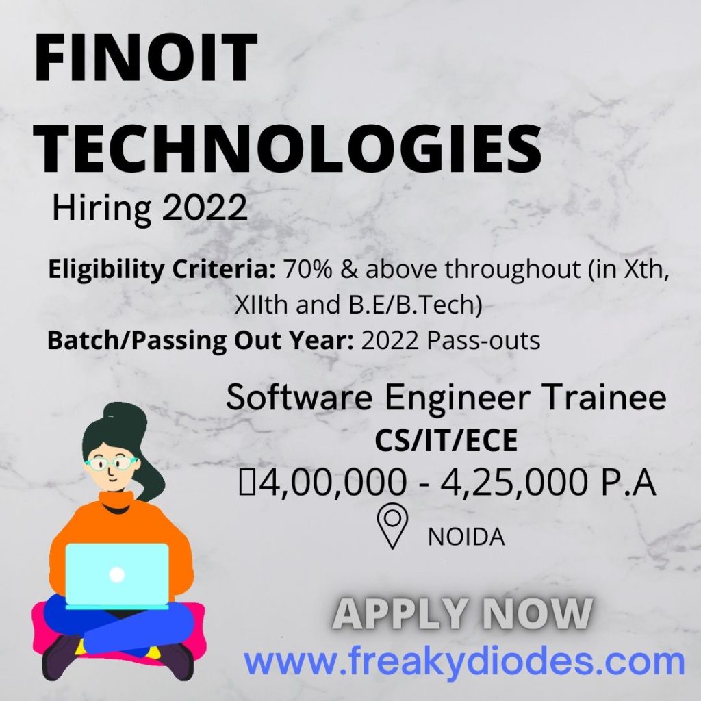 FINOIT Technologies is hiring 2022 batch | FINOIT Technologies Off Campus Drive