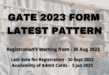 GATE 2023 FORM OUT | GATE 2023 LATEST PATTERN