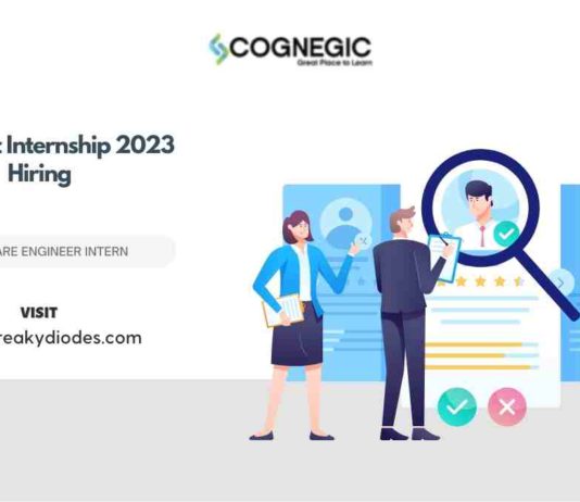 Cognegic Systems Software Engineer Intern Hiring 2023 Batch, Cognegic Internship 2023 Batch, Cognegic Internship Drive 2023 Batch, Latest Internship Opportunities for 2023 batch, Cognegic Careers For Freshers 2023
