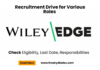 Wiley Edge Off Campus Drive 2023 | Recruitment Drive for Various Roles