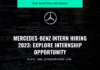 Mercedes Benz Intern Hiring 2023, Mercedes Internship Drive 2023, Latest Internship Drives 2023, Mercedes Careers For Freshers 2023
