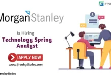 Morgan Stanley Off Campus Drive 2024 | Hiring for Technology Spring Analyst Program | Internship Opportunity for graduates